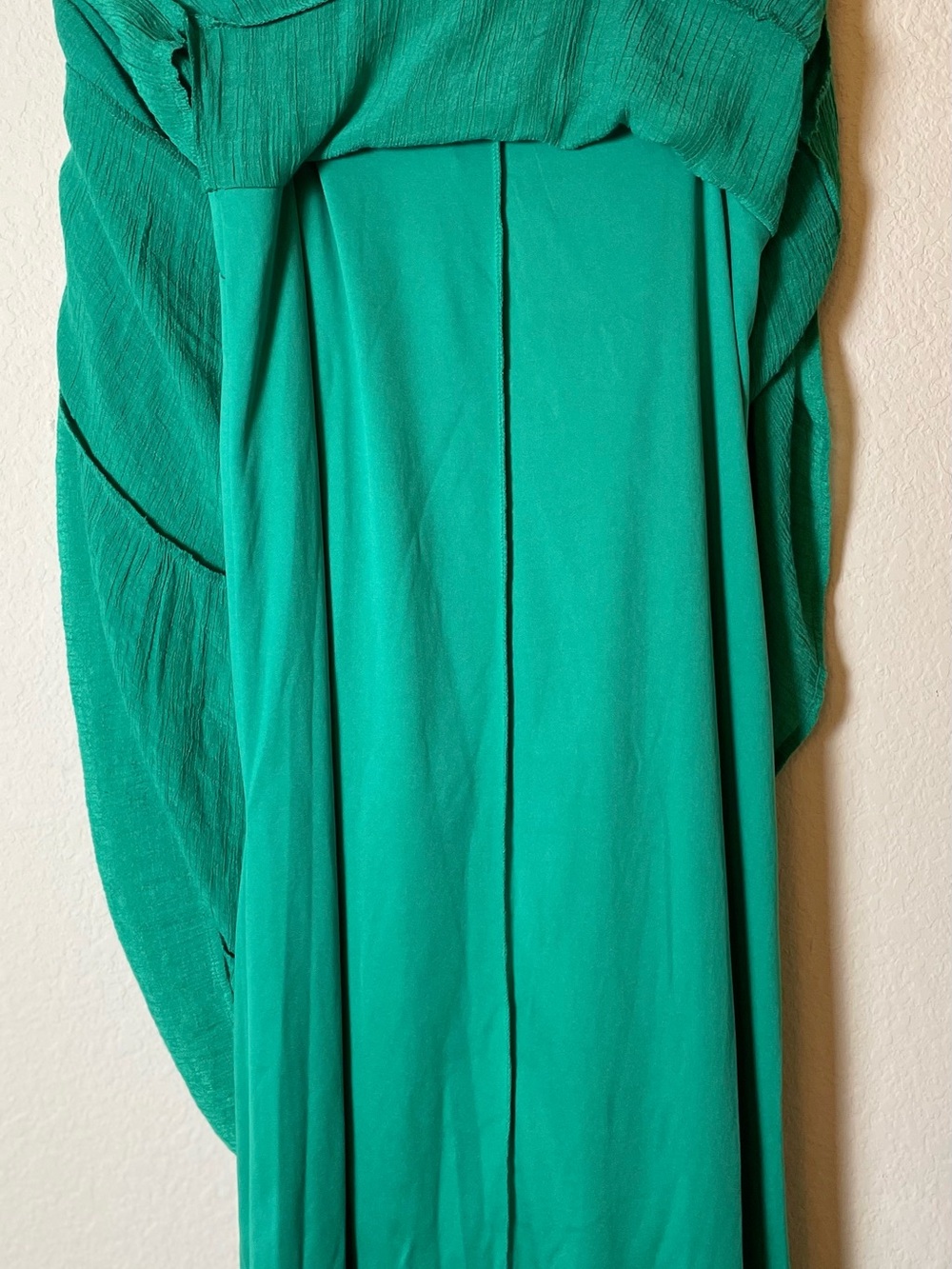 NAIF Emerald Green Tiered Maxi Dress Sz S | Sleeveless Boho Flowy Textured Maxi - Picture 6 of 9